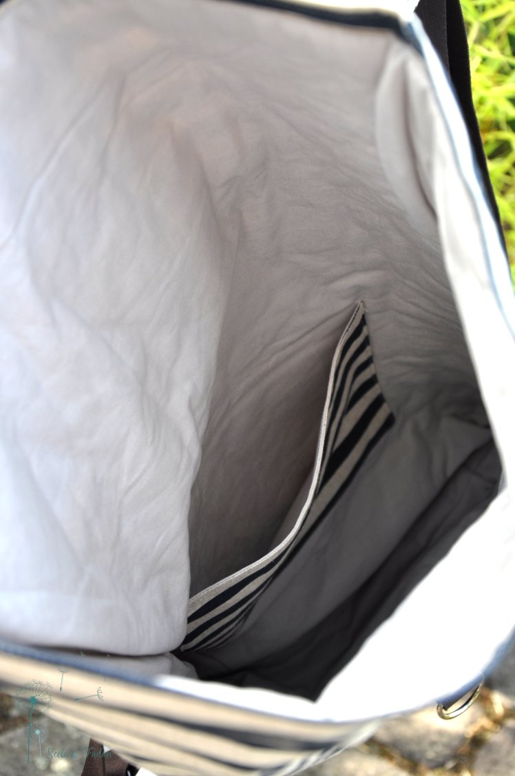 1 ELIN003 Rucksack Rolltop Streifen dunkelblau 6